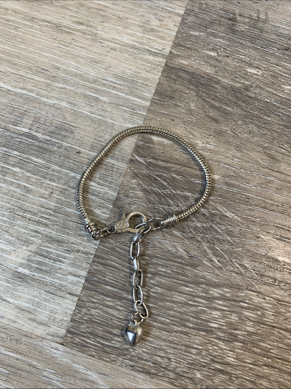 Silver Heart Charm Bracelet